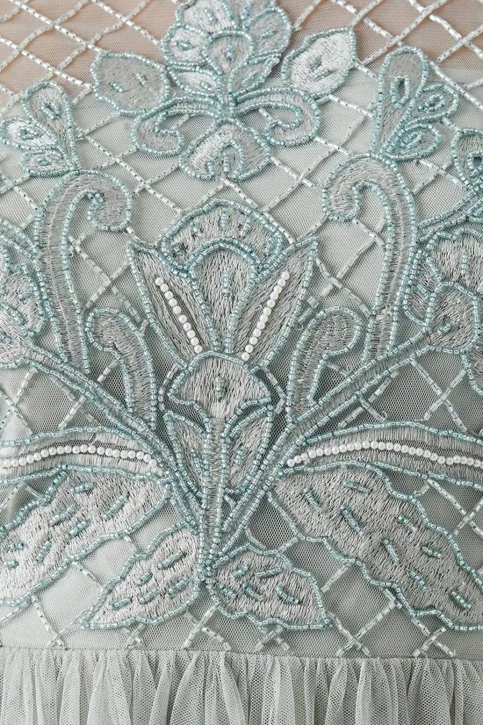 Embellished Mesh Two In One Bridesmaids Dress