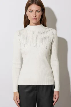Embellished Neckline Jumper