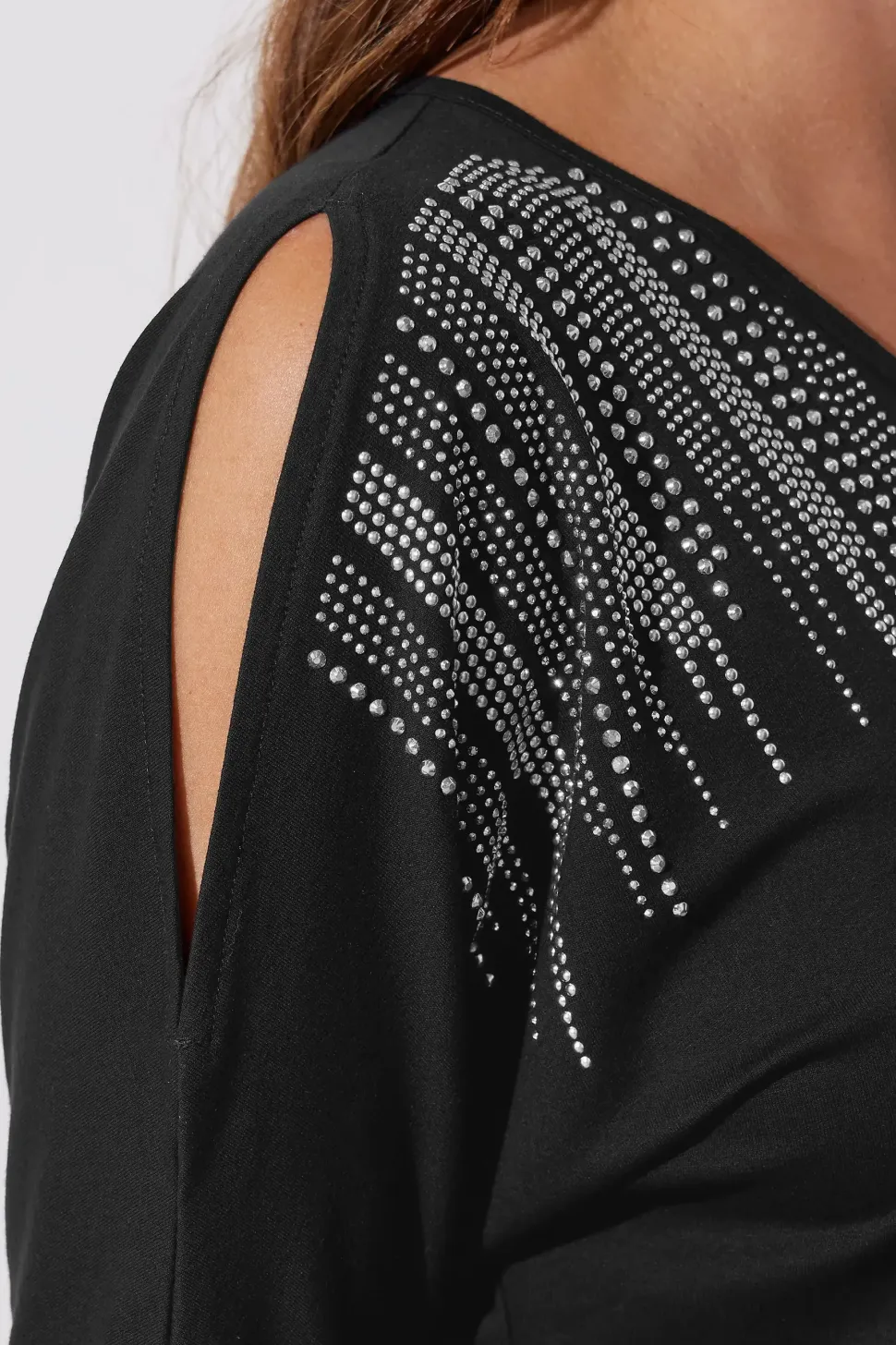Embellished Neckline Top