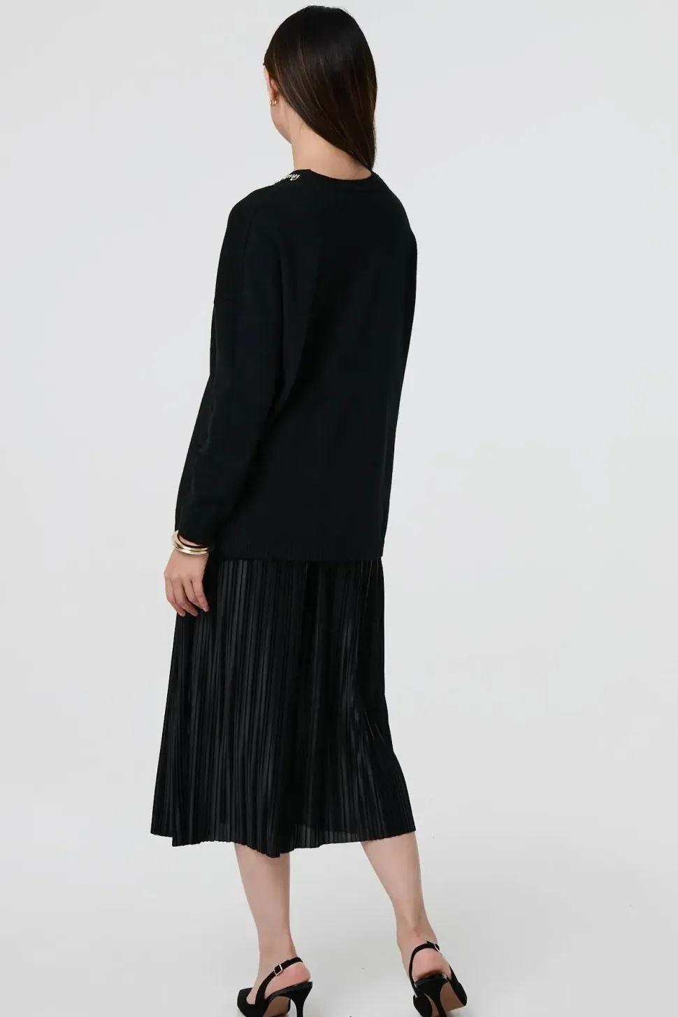 Embellished Neck Relaxed Jumper