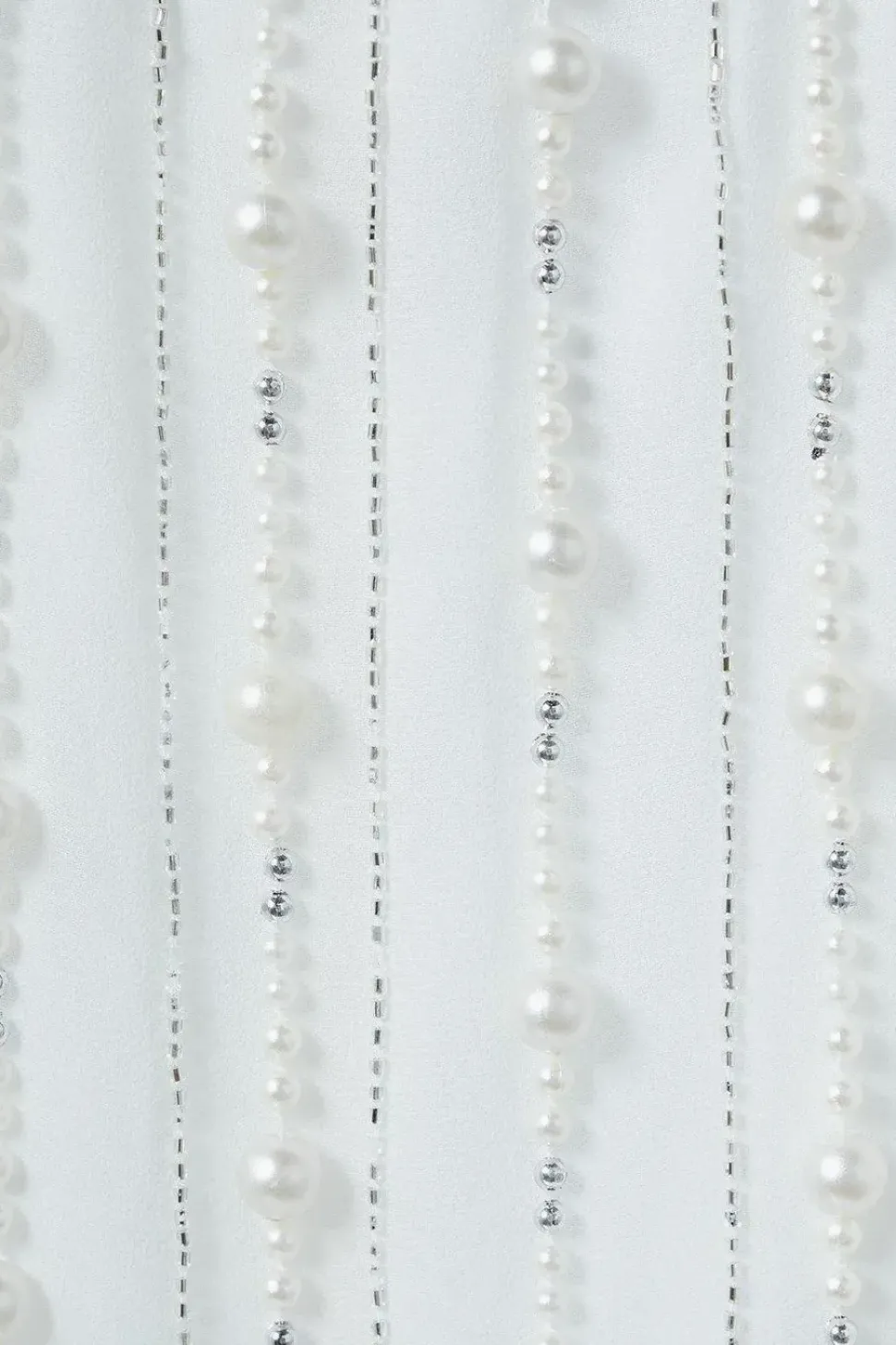 Embellished Pearl And Beads Column Bridal Maxi Dress
