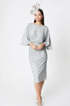 Embellished Pencil Midi Dress