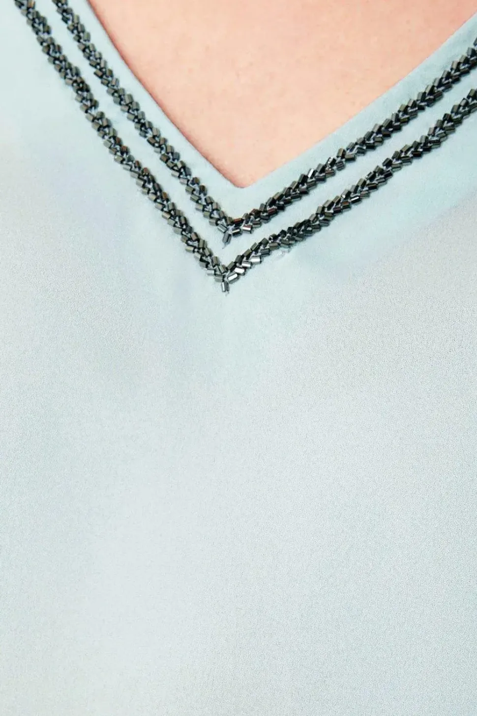 Embellished Ruffle Sleeve Top