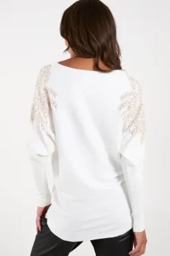 Embellished Shoulder Jumper