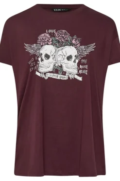 Embellished Skull Graphic Print T-Shirt