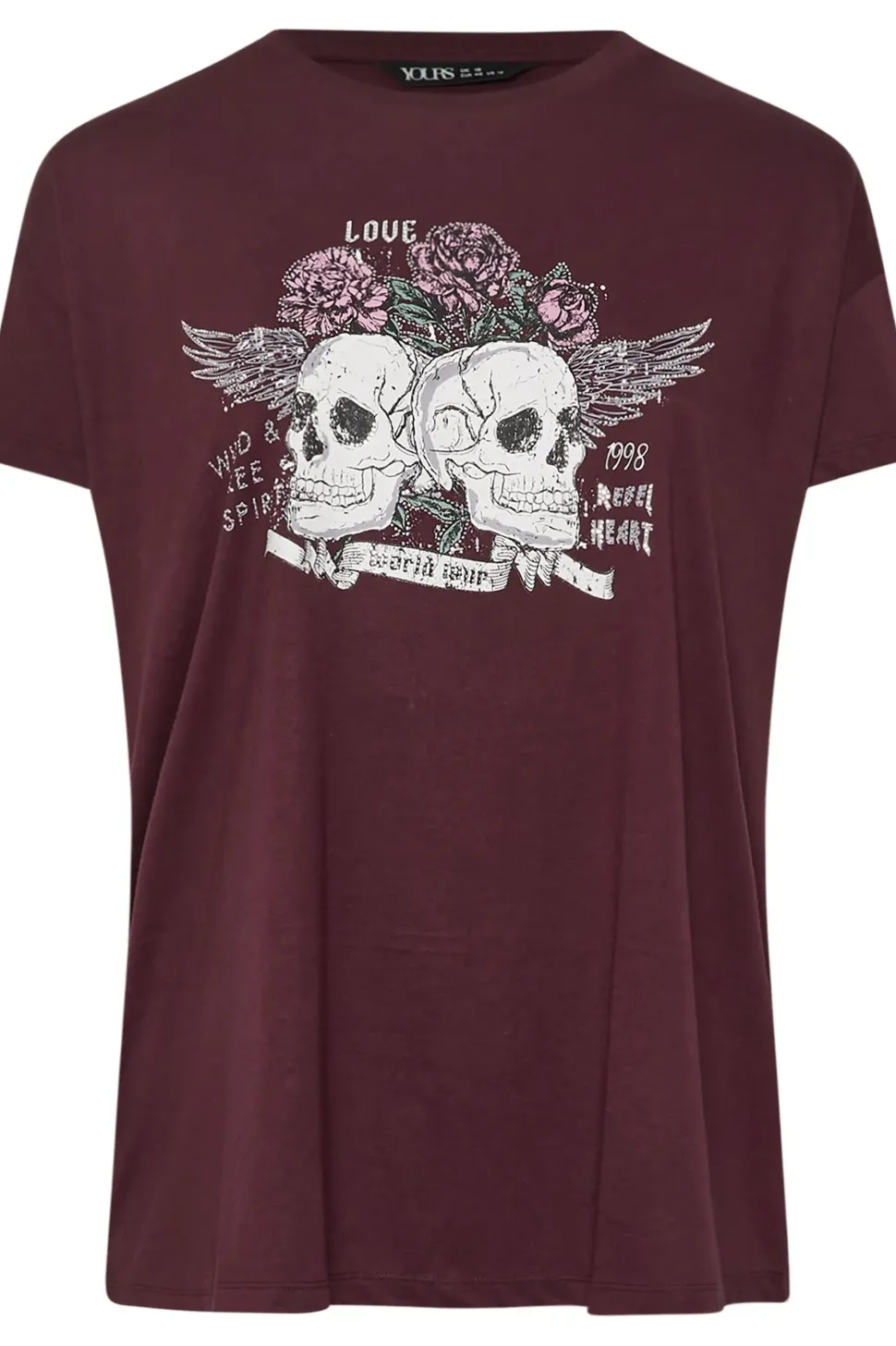 Embellished Skull Graphic Print T-Shirt