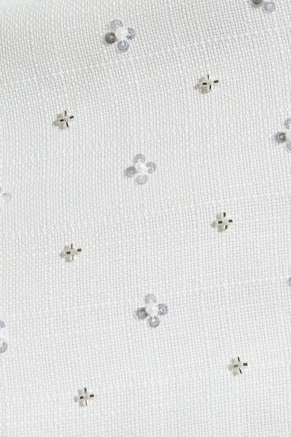 Embellished Tweed Bodycon Mini Skirt