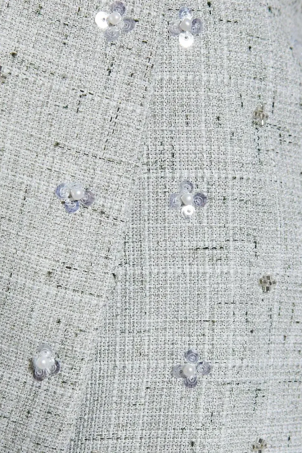 Embellished Tweed Cropped Blazer