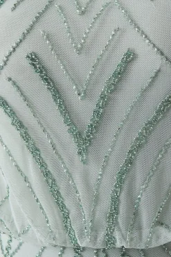 Embellished V Back Bridesmaid Maxi Dress