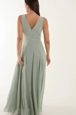 Embellished V-Neck Maxi Dress