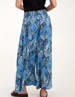 Embellished Waist Wide Leg Trouser