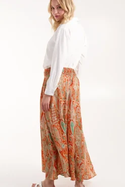 Embellished Waist Wide Leg Trousers