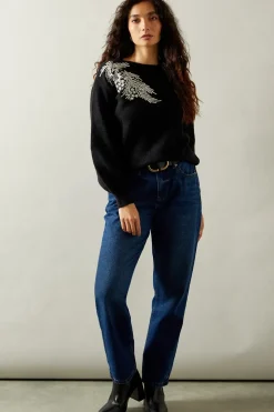 Embroidered Embellished Jumper