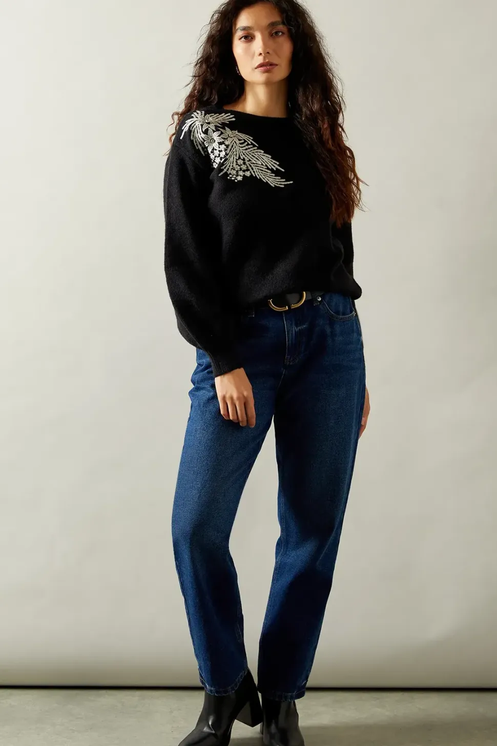 Embroidered Embellished Jumper