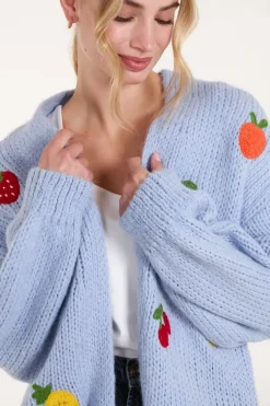 Embroidered Fruit Cardigan