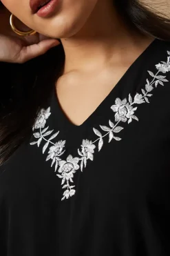 Embroidered Ruffle Tier Mini Dress