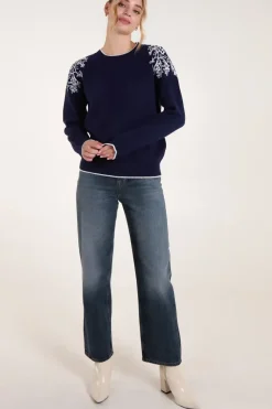 Embroidered Shoulder Jumper