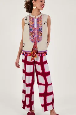 Embroidered Statement Tassel Waistcoat