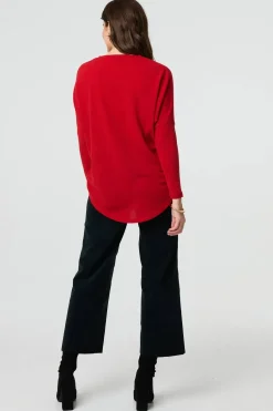 Embroidered Texture Long Sleeve Jumper