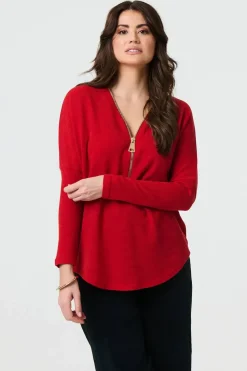 Embroidered Texture Long Sleeve Jumper