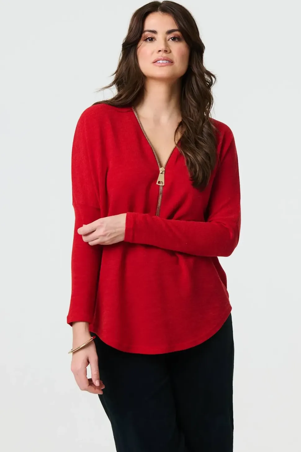Embroidered Texture Long Sleeve Jumper