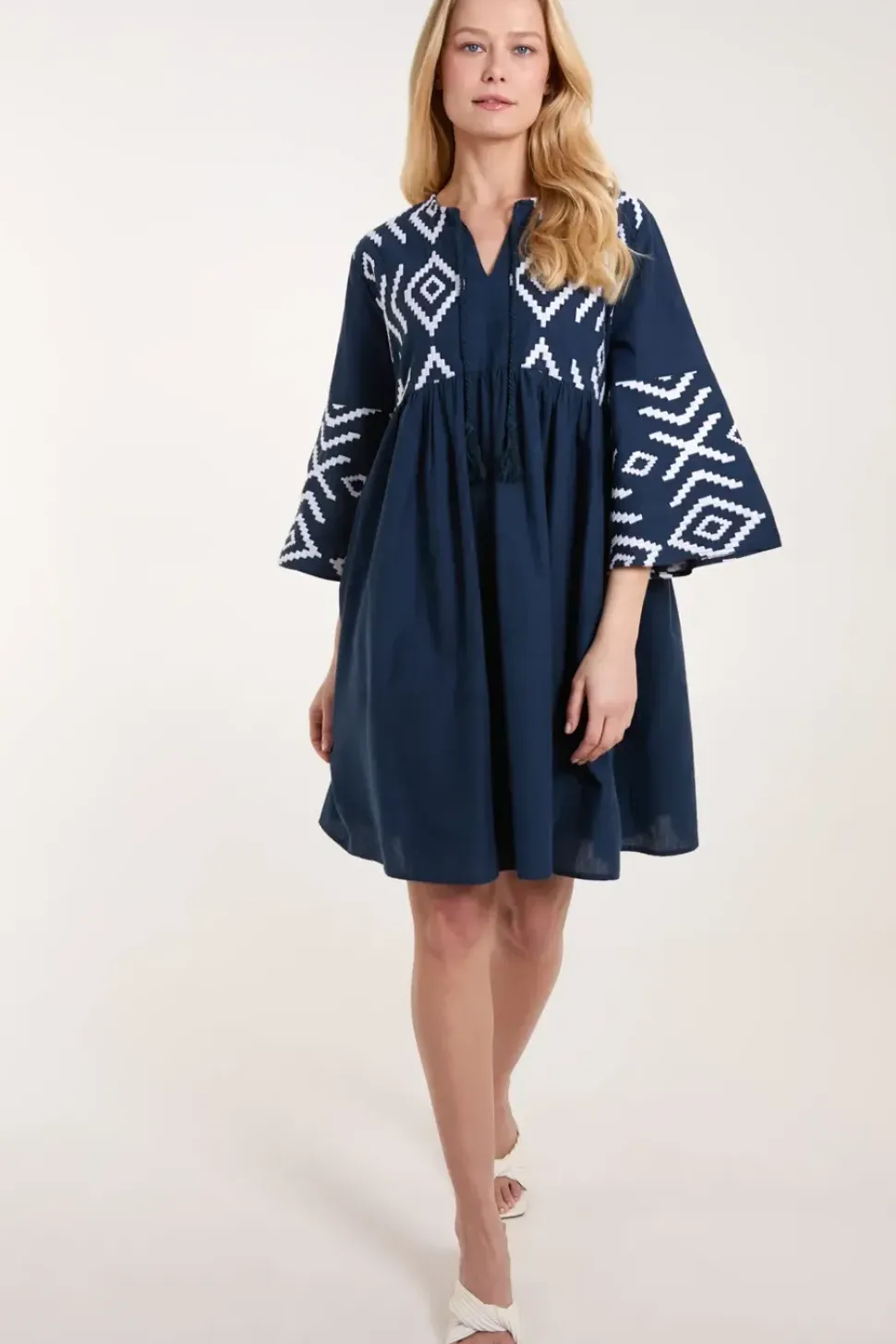 Embroidered Tunic Dress