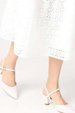 Emilia Pointed Kitten Heel Open Back Court Shoes