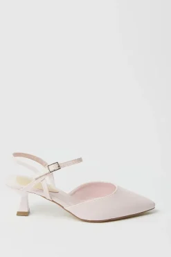 Emilia Pointed Kitten Heel Open Back Court Shoes