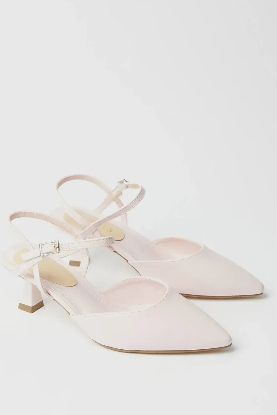 Emilia Pointed Kitten Heel Open Back Court Shoes