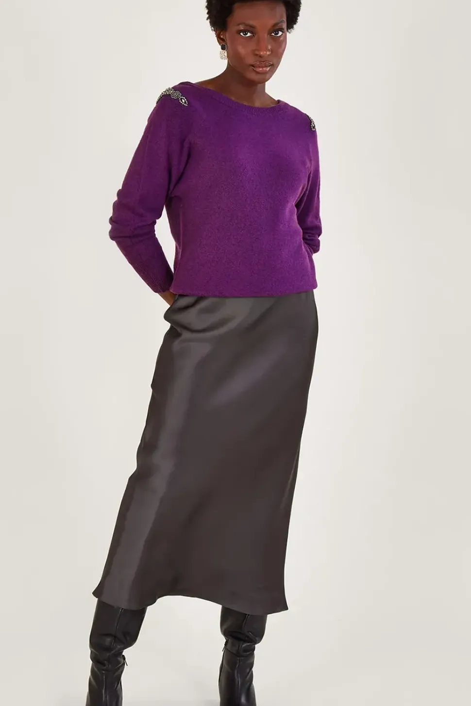 Emma Embellished Shoulder Jumper