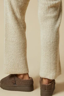 Erin Borg Buckle Detail Mule Flatform Slippers