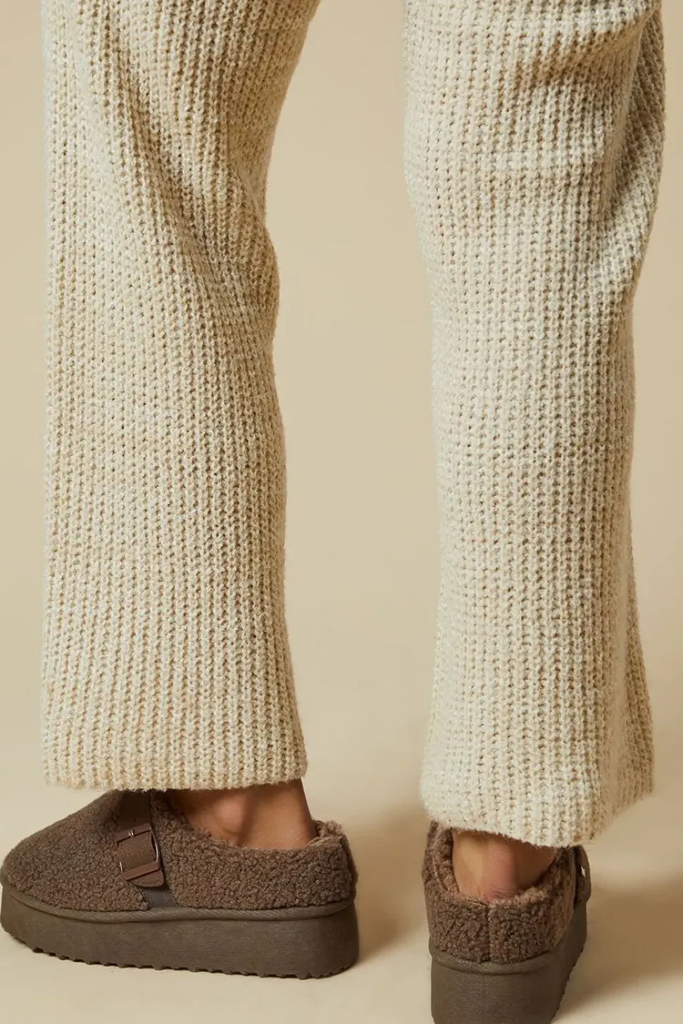 Erin Borg Buckle Detail Mule Flatform Slippers