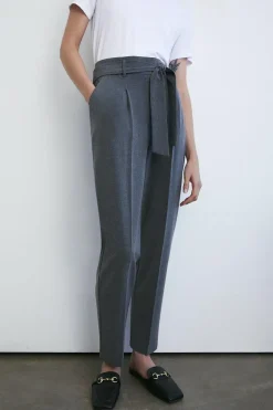 Essential Tie Waist Peg Trouser