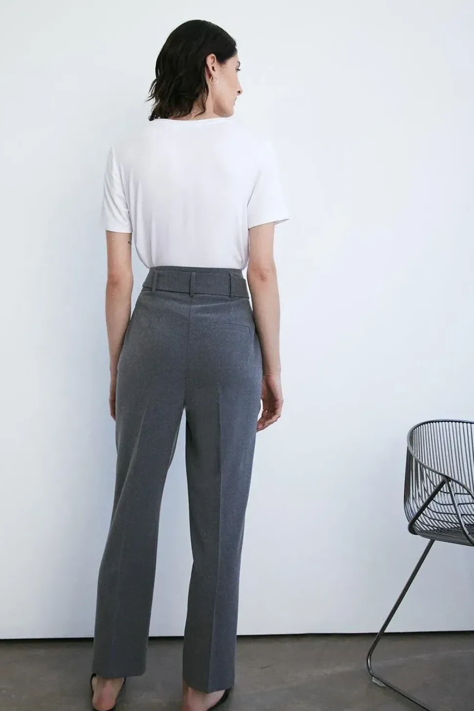 Essential Tie Waist Peg Trouser