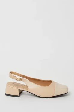 Estelle Toe Cap Slingback Court Shoes
