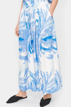 Evette Drawstring Waist Maxi Skirt-Printed
