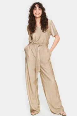 Evy Short Sleeve V-neck Jumpsuit-
