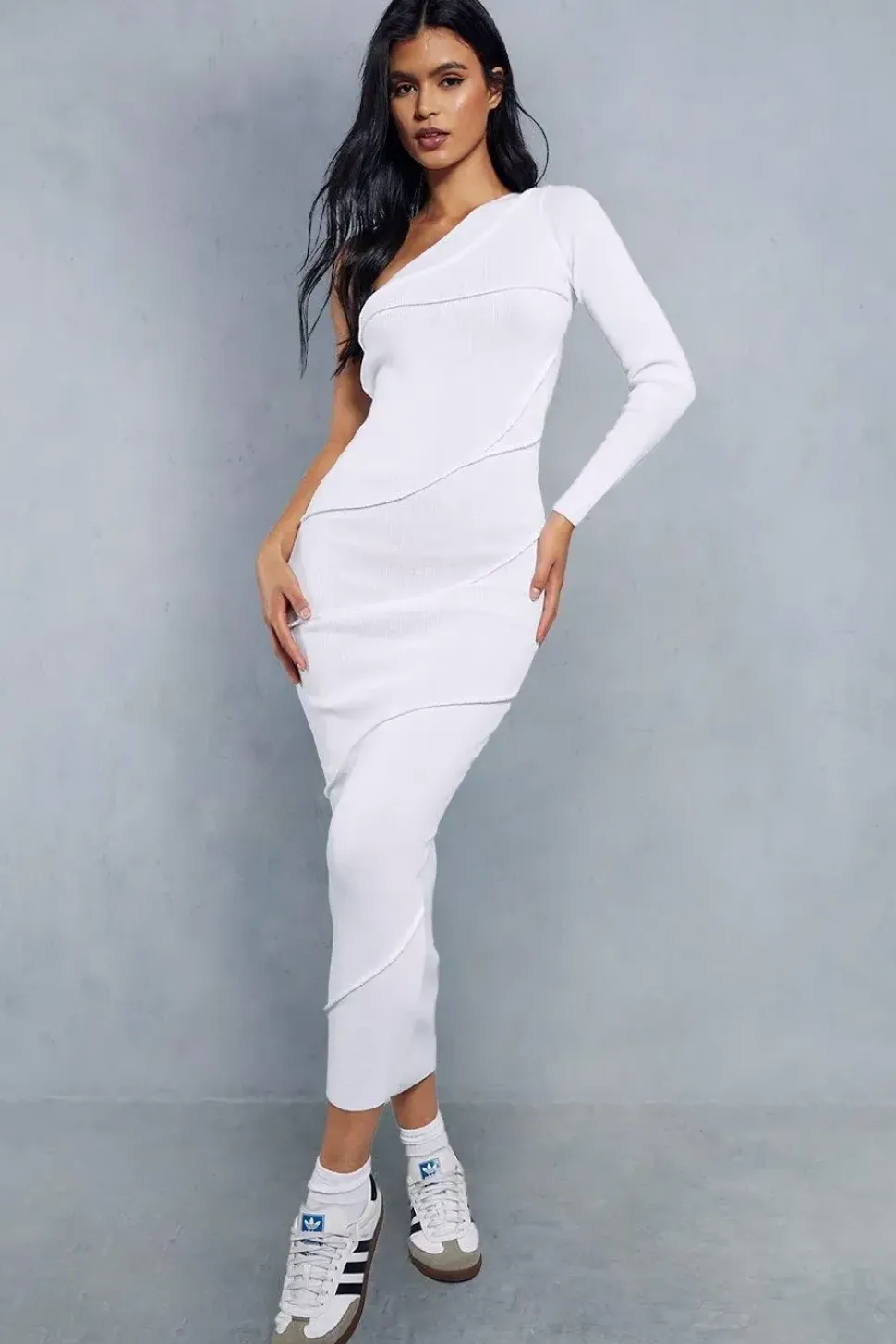 Exposed Seam Knitted Maxi Dress