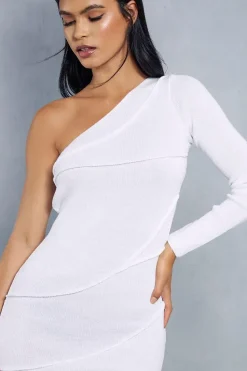 Exposed Seam Knitted Maxi Dress