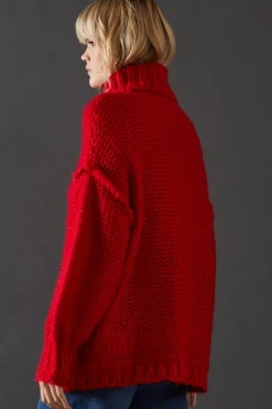 Exposed Seam Super Chunky Knitted Jumper
