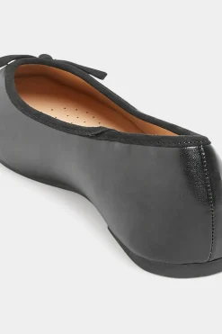 Extra Wide Fit Ballerina Pumps With Bow Detail