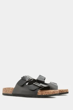 Extra Wide Fit Buckle Strap Footbed Sandals