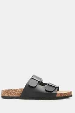 Extra Wide Fit Buckle Strap Footbed Sandals