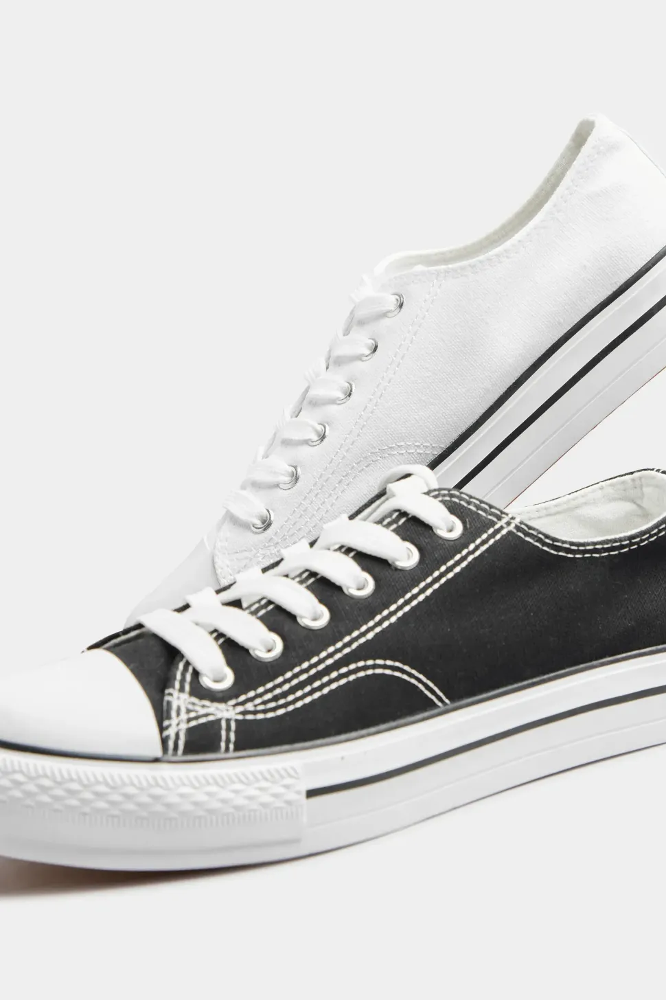 Extra Wide Fit Canvas Platform Trainers