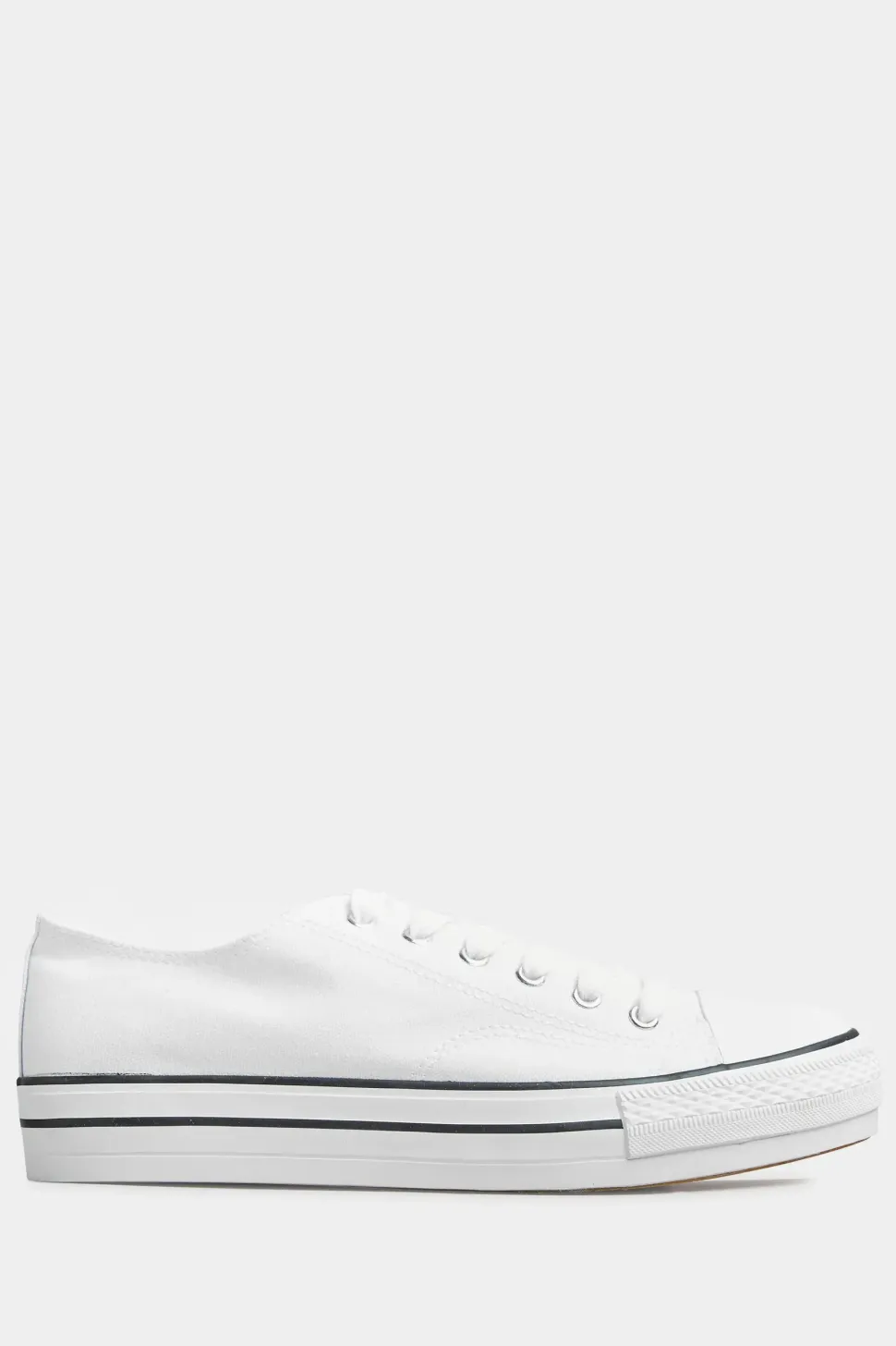 Extra Wide Fit Canvas Platform Trainers