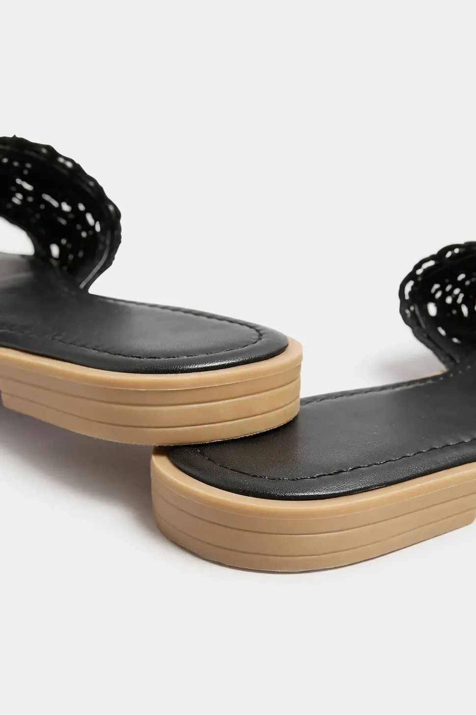 Extra Wide Fit Crochet Mule Sandals