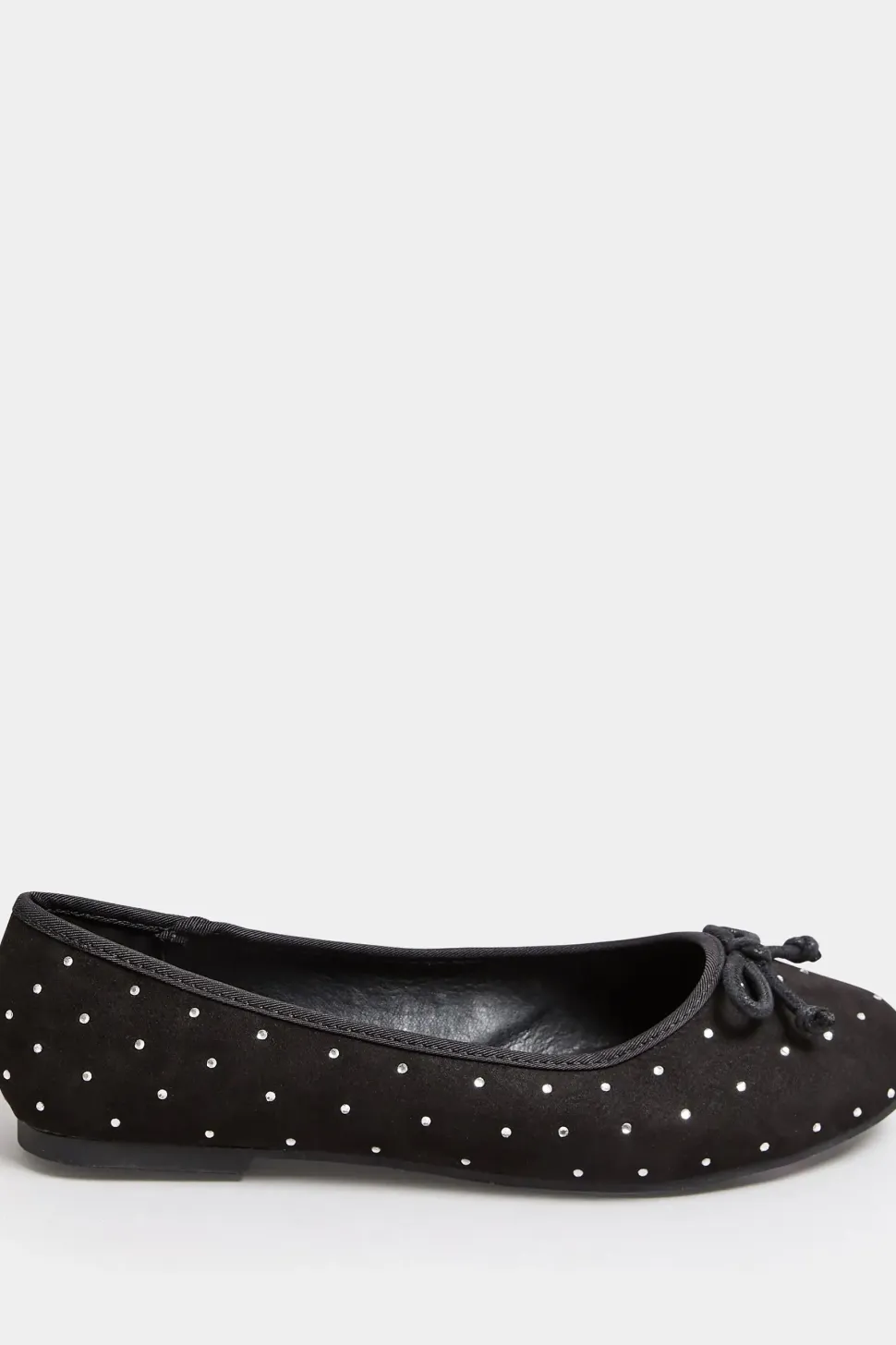 Extra Wide Fit Diamante Bow Ballerina Pumps
