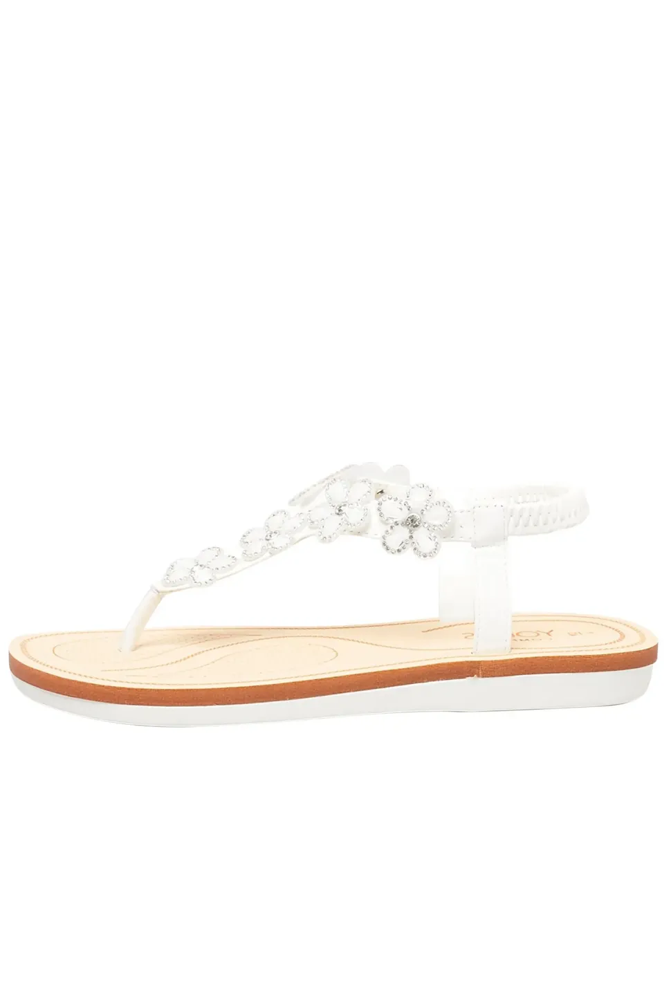 Extra Wide Fit Diamante Flower Sandals