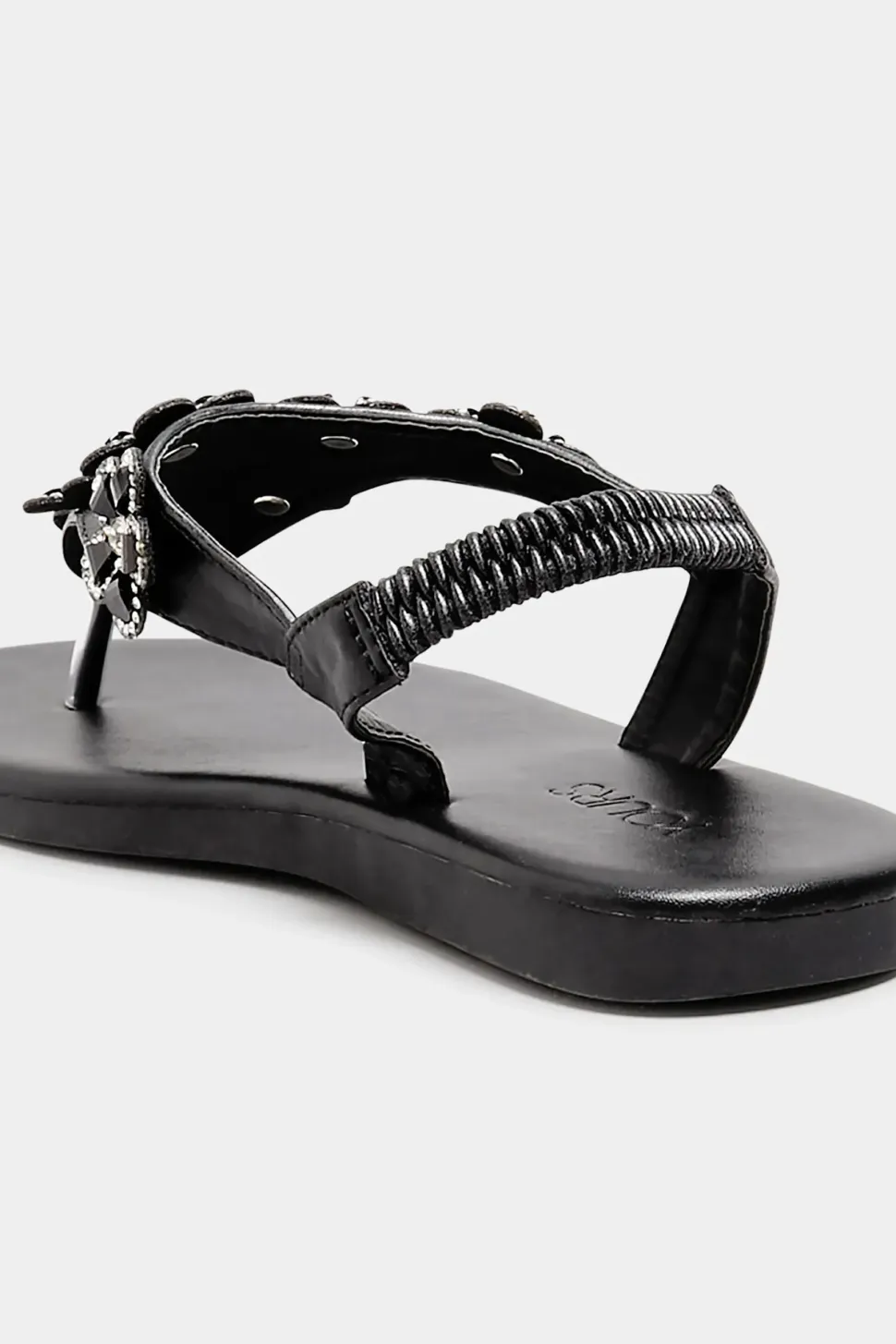 Extra Wide Fit Diamante Studded Sandals
