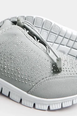 Extra Wide Fit Diamante Trainers